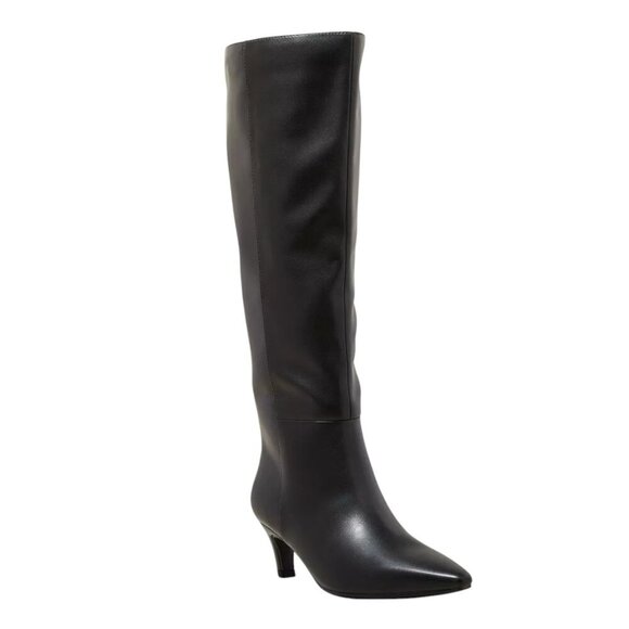 Universal Thread Shoes - Universal Thread Women's Kendra Kitten Heel Black Tall Dress Boots